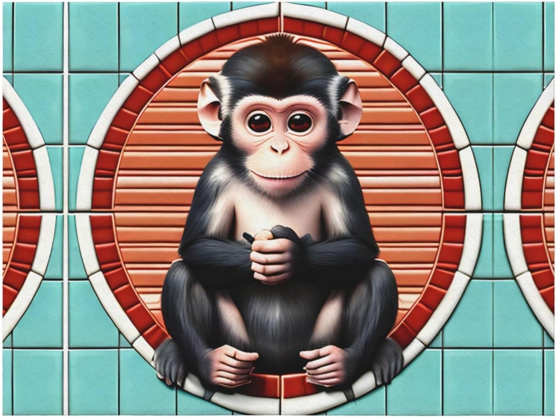 Manta de Flanela Ultramacia Phayah The Silent Monkey para Sofá Cama Sala Estar Escritório Pausa o Almoço 127 X