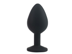 Brinquedo Sexual Para Adultos Plug Anal De Silicone Com Pérolas De Puxar Preto