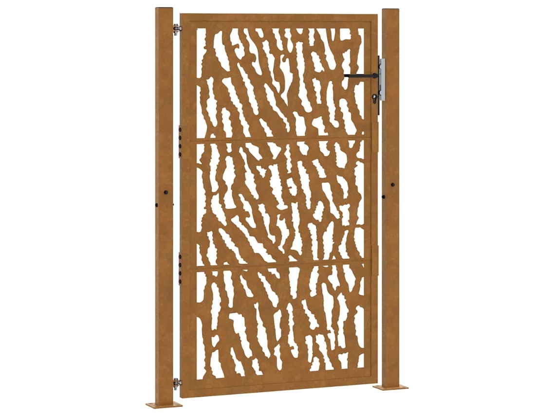 Garden Gate, Garden Gates Vidaxl Marrom Aço Resistente Às Intempéries (100 X 150 Cm)