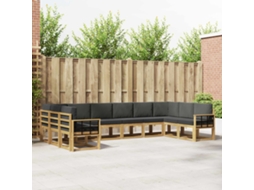Vidaxl Conjunto De Sofás Para Exterior 10 Pcs Branco E Antracite
