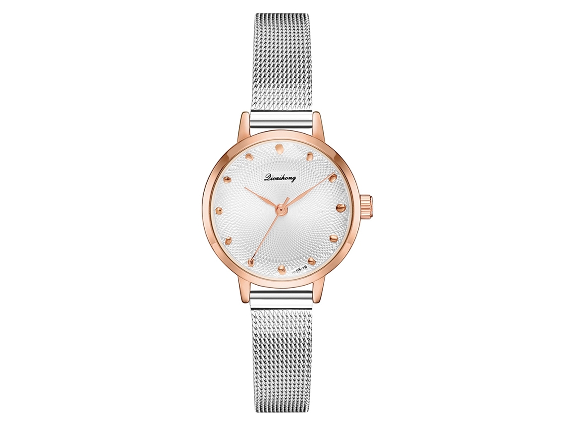 Relógio de Pulso Feminino de Quartzo Fashion Simples Elegante para Dia a Dia Branco
