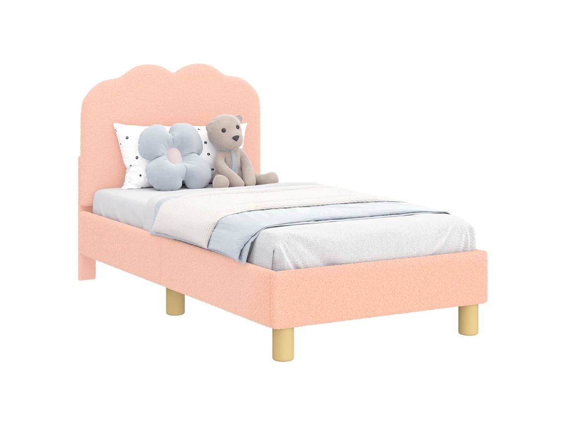 Estrutura de Cama para Criança com Cabeceira Rosa 70x140 cm MAISON EXCLUSIVE