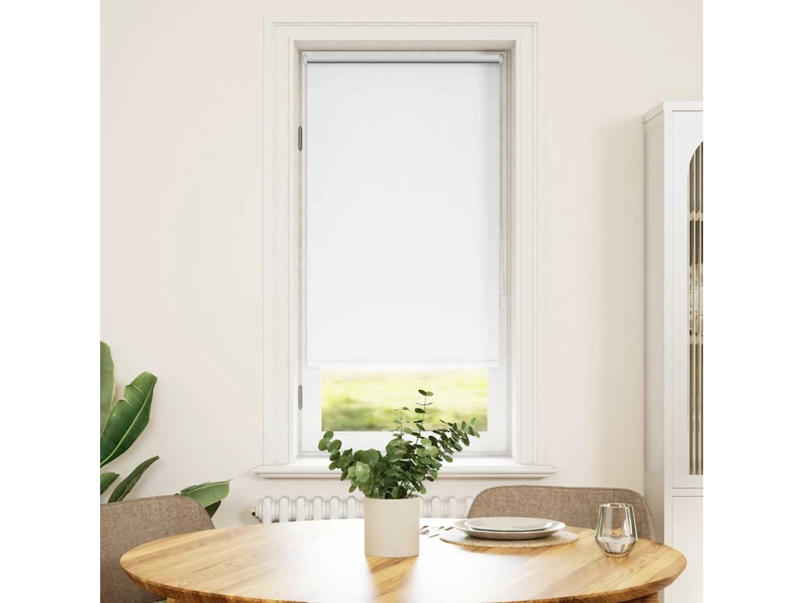 Vidaxl Cortina De Rolo Blackout, 64,4 X 120 Cm, Largura Do Tecido 60 Cm, Branca.