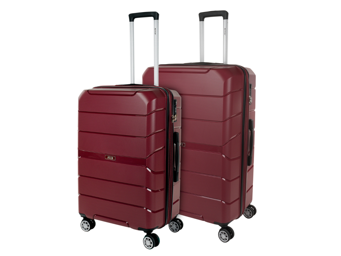 Conjunto de Malas Rígidas Pp JASLEN Venice Garnet 49X77X32 Cm 105L