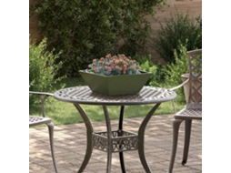Vidaxl Vaso De Jardim 5 Unid. Verde-azeitona 40 X 40 X 15 Cm
