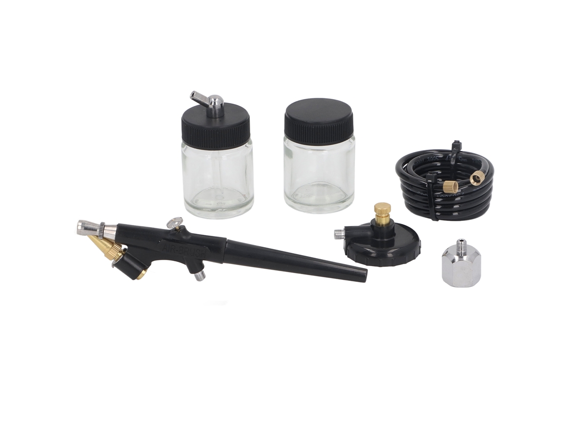 Mini kit de aerógrafo portátil sem fio para unhas, pintura de modelos e decoração de bolos, ação simples, 0,8 mm