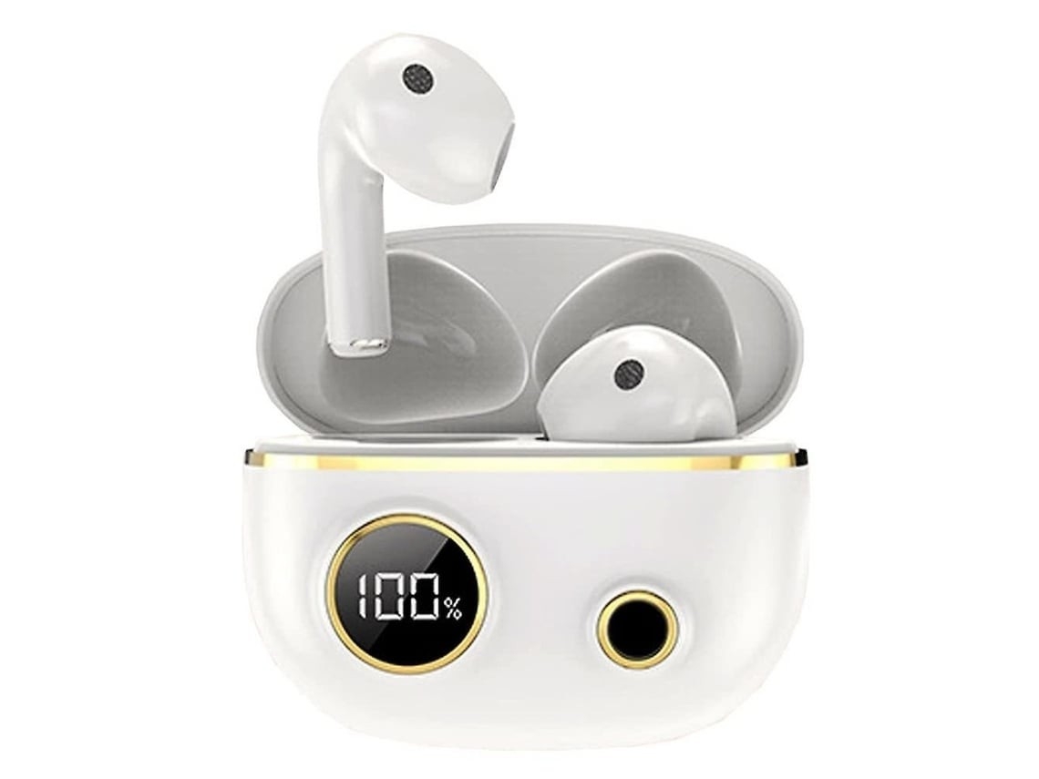 White Bluetooth Headphones Without Charger.