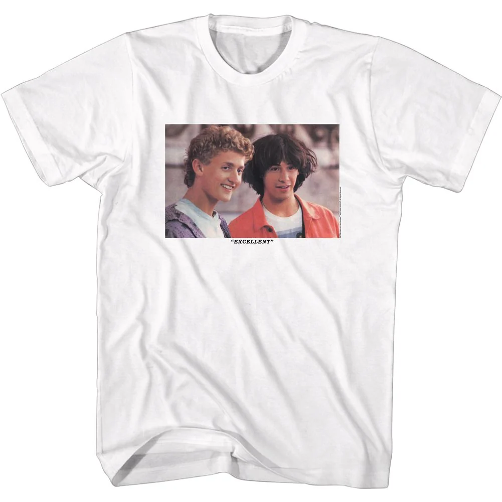 Rockinstone Bill And Ted Excellent Heads White Adult T-shirt Size:xxxl