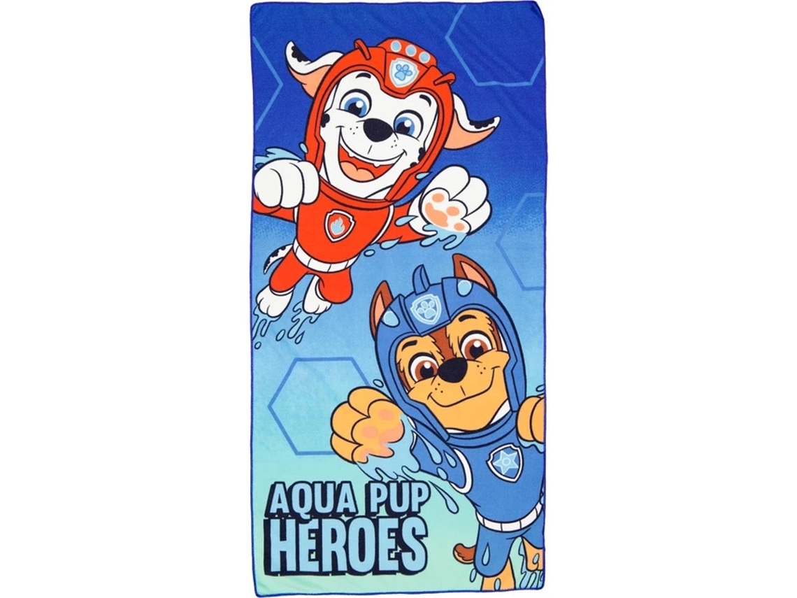 Toalha de Praia Paw Patrol Aqua 60x120 Cm BRILVIBERA (secagem Rápida)