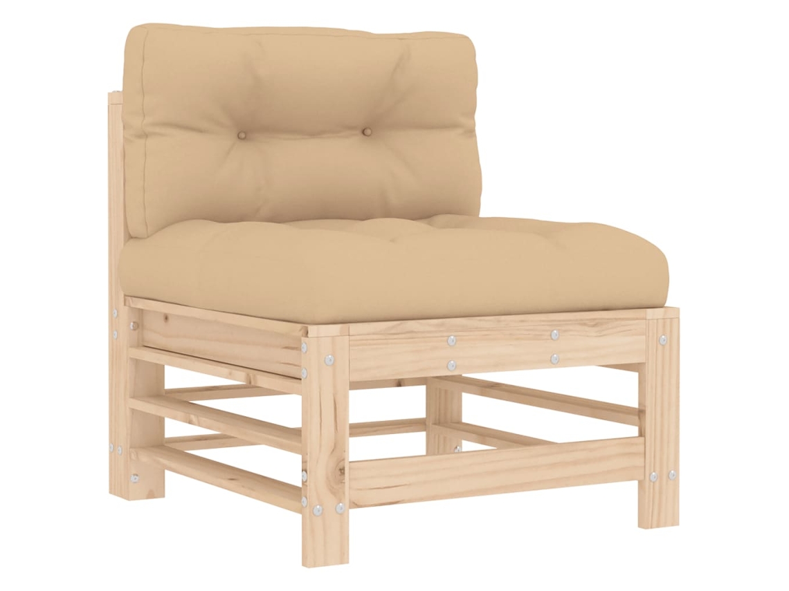 Middle Sofa, Middle Sofas Vidaxl Marrom Madeira De Pinho (n/a)