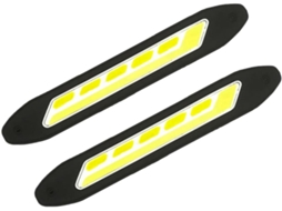 Conjunto De 2 Luzes Diurnas Led Para Carro Cabilock, Faixa De Silicone À Prova D Água, Duas Cores, Pisca Potente
