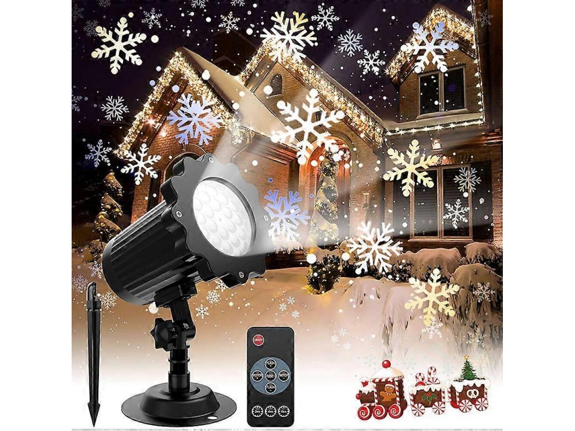 Projetor Led de Natal, Lâmpada Projetora de Flocos Neve BRILVIBERA