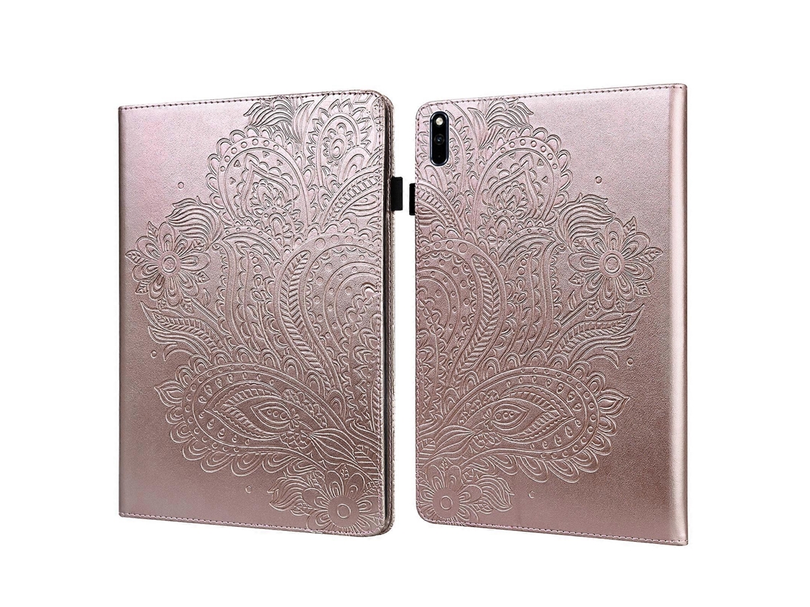 Capa Para Tablet Huawei Matepad 10.4 Com Estampa De Pavão Em Relevo, Em Tpu E Couro Pu.