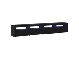 Conjunto 2 Gabinete Para Tv Vidaxl Preto Derivados De Madeira (240 X 35 X 40 Cm)