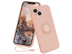Suporte Casa Para Iphone 15 Plus Silicone Rosa