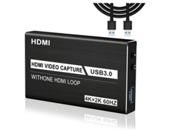 Placa de Aquisição de Vídeo 4K USB 3.0 YIZHOOD Preto