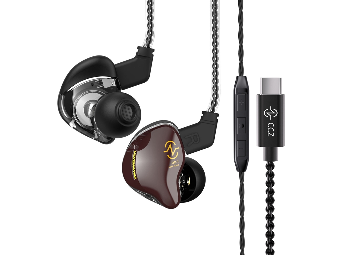 2026 fones de Ouvido Intra auriculares Ccz Coffee bean com Cancelamento de Ruído, Driver 1dd, Som Estéreo Hi fi, para Jogos e Cenários