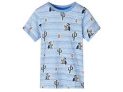 T-shirt De Criança Mistura De Azuis 140