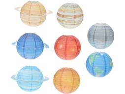 Conjunto De 8 Lanternas De Papel Do Sistema Solar Para Decoração De Festas De Aniversário Com Tema E Gokoco