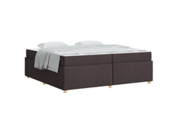 Estrutura da Cama com Colchão Marrom Escuro Tecido MAISON EXCLUSIVE 200x200 cm