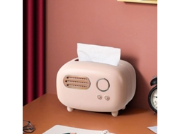 Rolo De Papel Higiénico Com Design De Rádio Retrô Multifuncional Para Casa, Escritório E Carro Cor Rosa