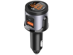 Transmissor Fm Bluetooth Yizhood Bc72 Hi Fi Carregamento Rápido Preto