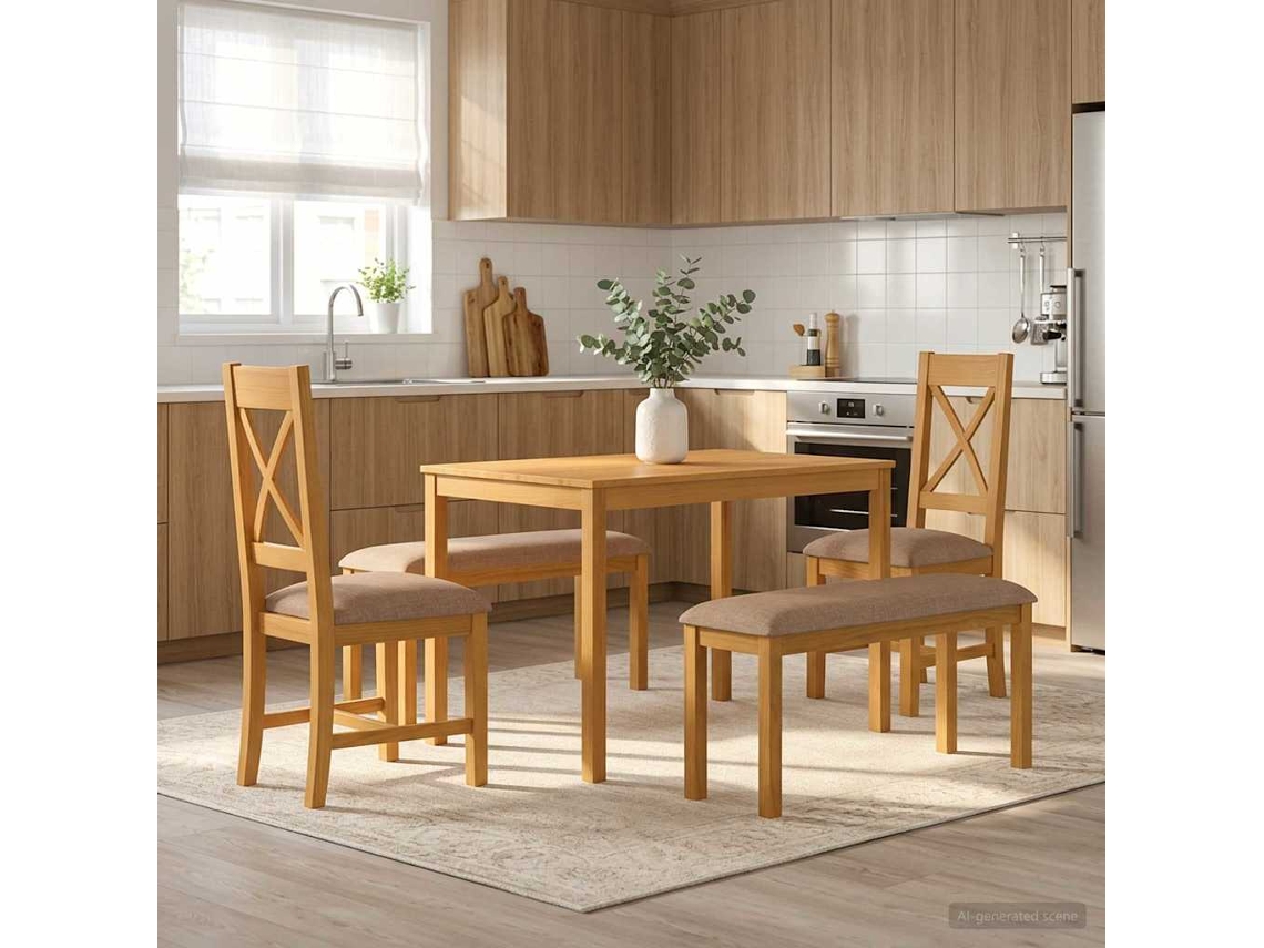 Vidaxl Conjunto De Sala De Jantar 5 Unid. Cinzento