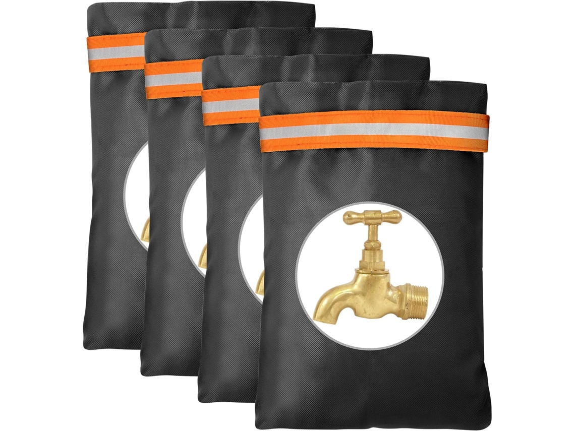 4 Capas Torneira Laranja Isolantes Impermeáveis, Anti geada Inverno ZYBLSSBB