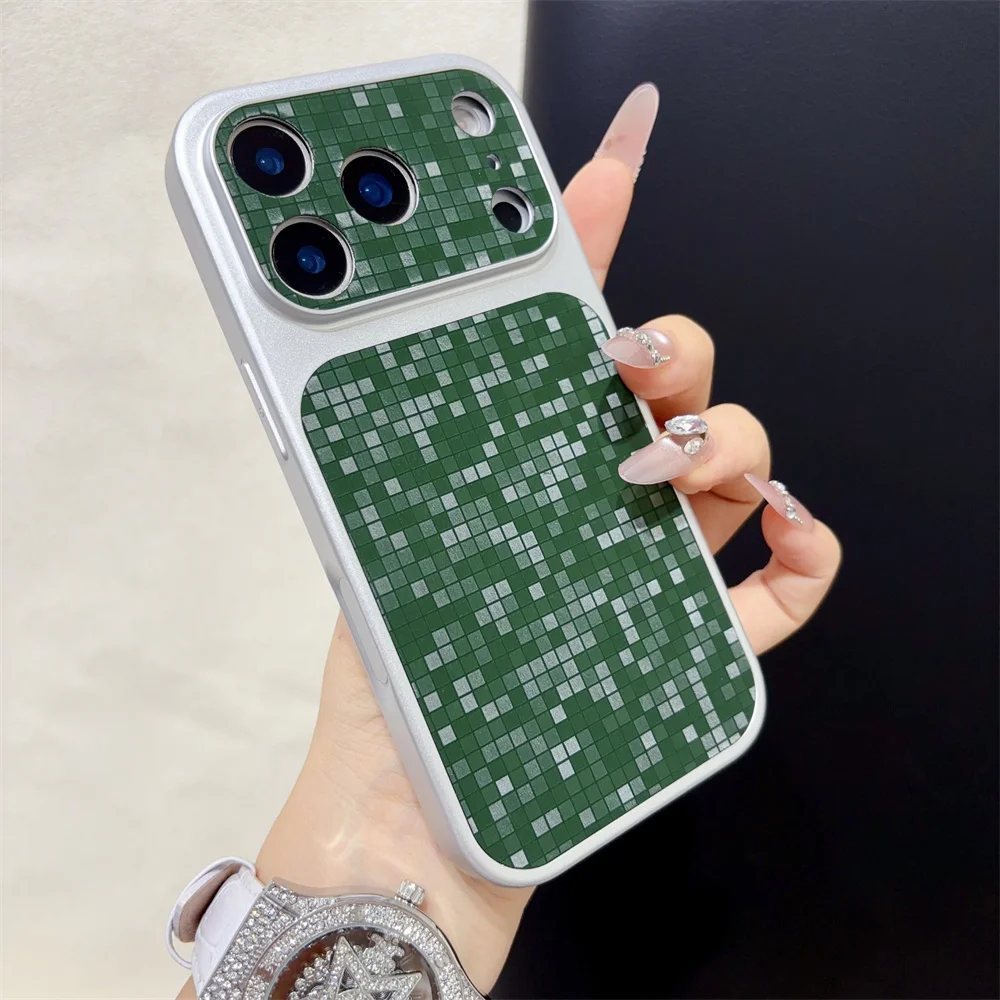 Capa Texturizada Para Celular (iphone 14 Verde), Protege A Lente, Feita De Material De Policarbonato Resistente A Impactos.