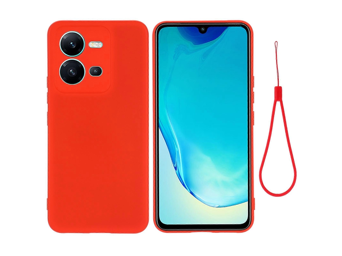 Capa De Celular À Prova De Choque Com Cobertura Total E Cor Pura De Silicone Líquido Para Vivo V25 5g / V25e 5g / X80 Lite