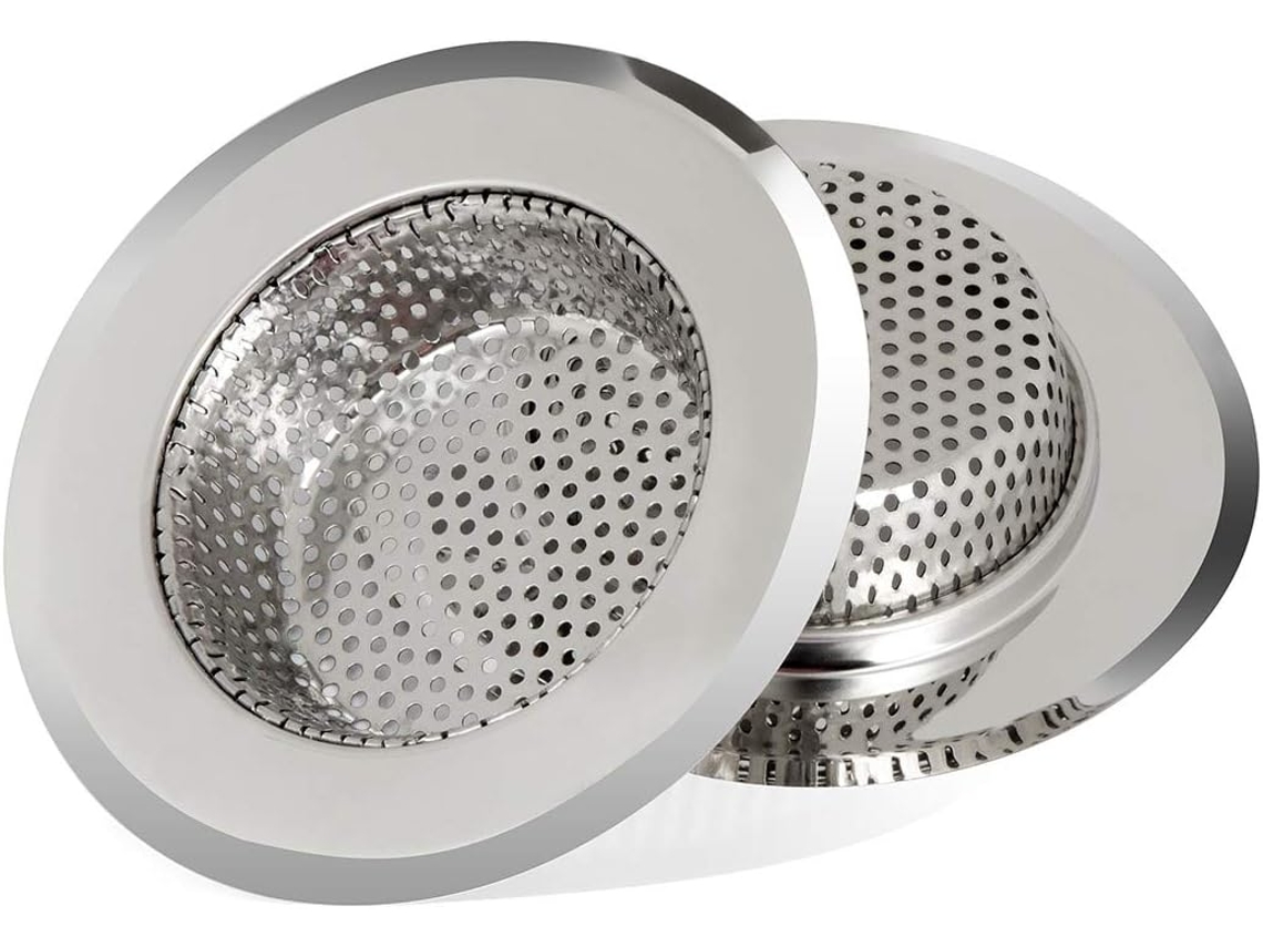 Filtro De Ralo De Cozinha, Aço Inoxidável, Anti-entupimento, Pacote Com 2 Unidades 11 Cm De Diâmetro