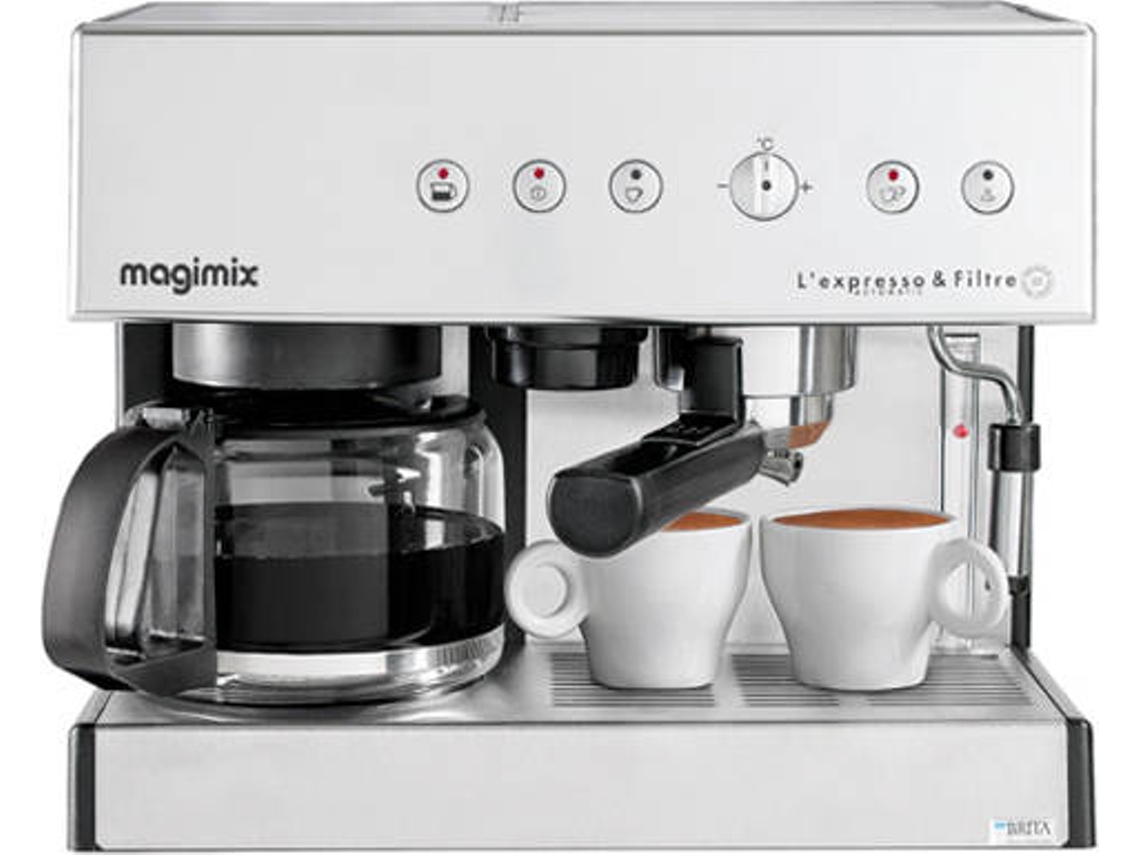 Máquina de Café Manual MAGIMIX & Filtre Automatic (19 bar - Café moído e pastilhas)