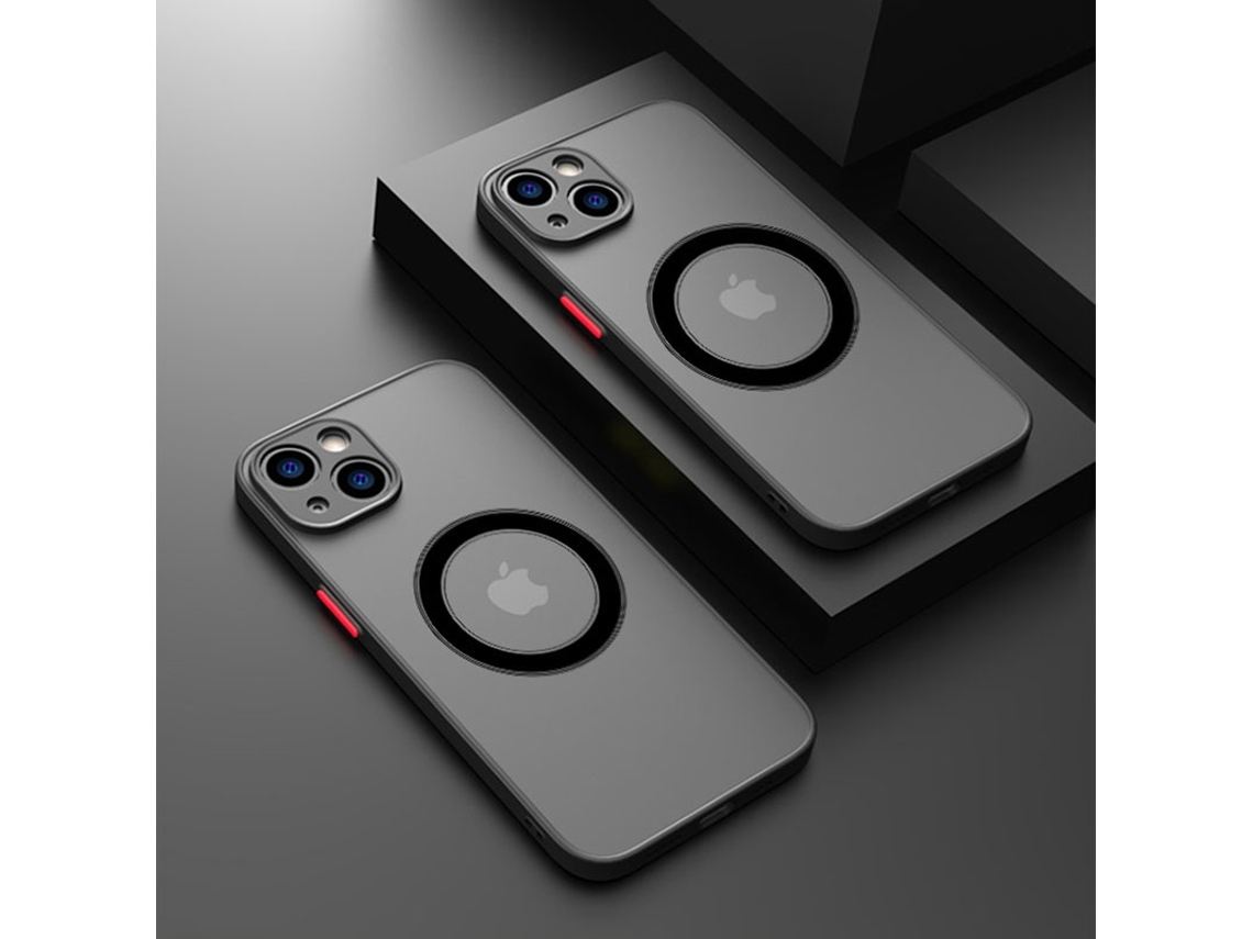 Capa Para Iphone 17 Pro Max Preta Com Proteção Magnética Contra Quedas E Acabamento Fosco