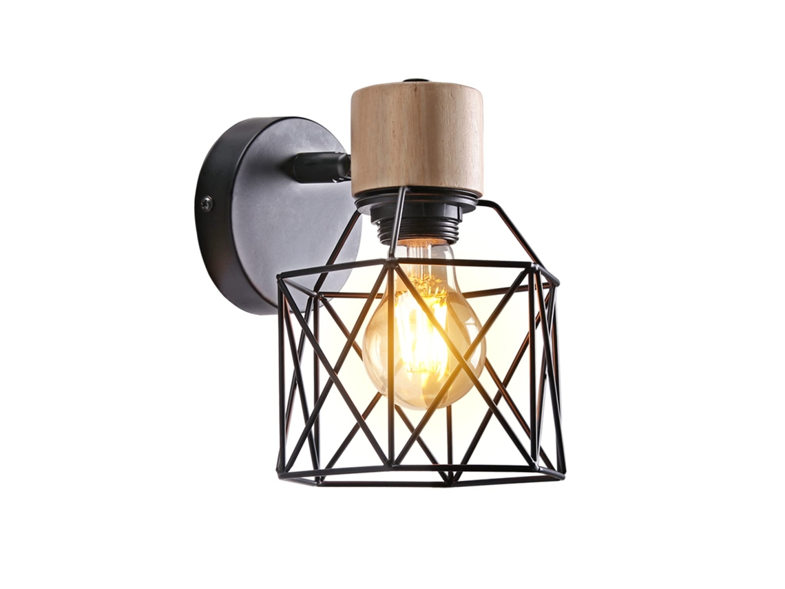 Aplique vintage para interior E27 BRILVIBERA (preta)