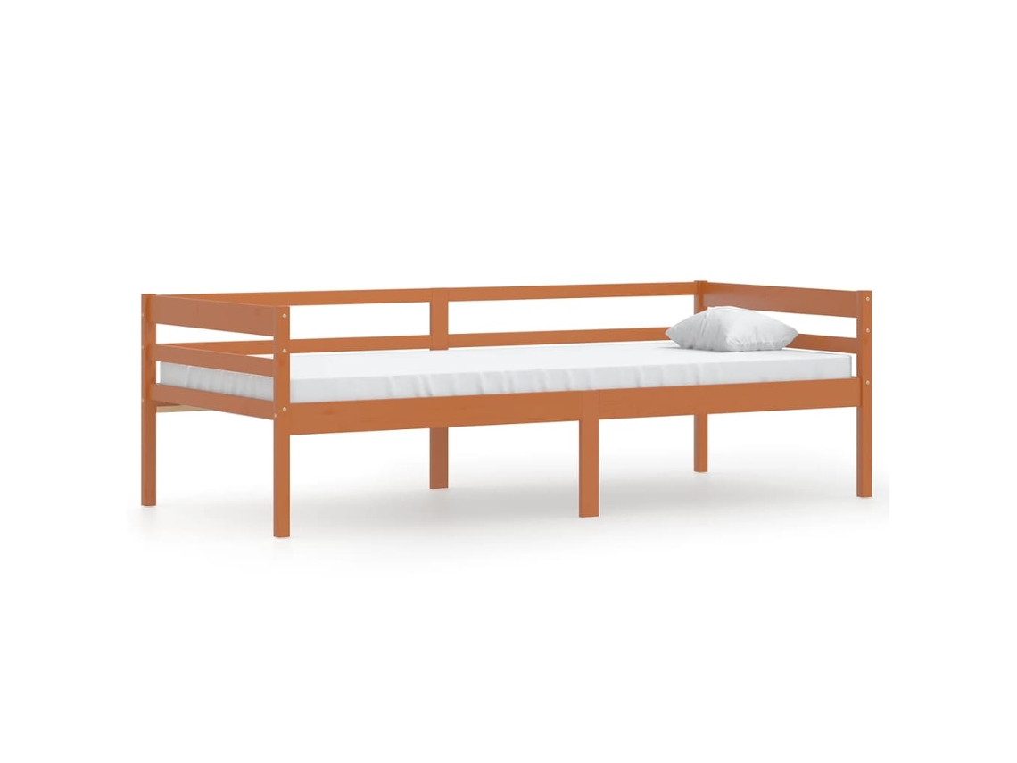 Estrutura De Cama Vidaxl Marrom Madeira (200x90x65 Cm)