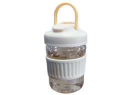 Garrafa de Palha 400ml Laranja Resistente À Queda Isolada Portátil