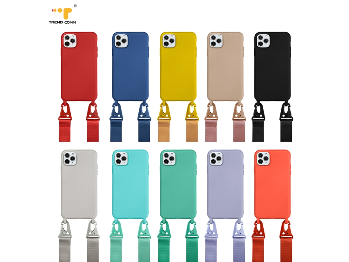 Corrente De Silicone Qu-cute Cross Body, Cordão De Nylon Destacável, Compatível Com Iphone 11 12 Pro Max, Capa De Celular Para Iphone 12 Pro