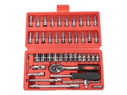 Laxiscreed Kit De Ferramentas Com 46 Peças: Chaves De Caixa, Driver, Extensões E Bits Para Reparações