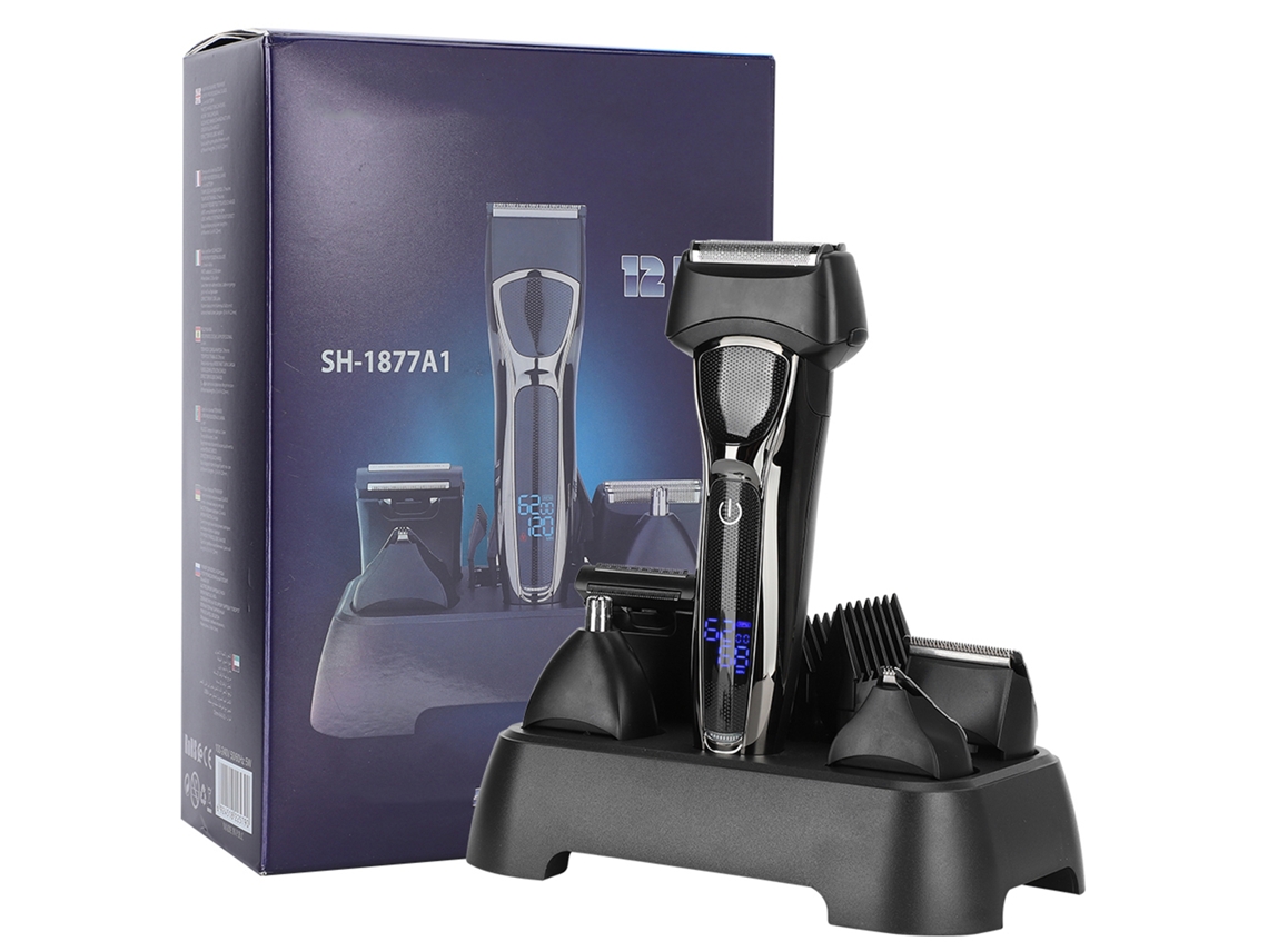 Kit De Barbear Multifuncional Para Homens Máquina De Cortar Cabelo E Barbela Elétrica Com Trimmer E Acessorios