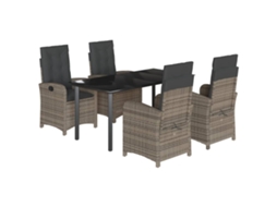 Garden Dining Set, Garden Dining Sets Vidaxl Cinzeto Rattan / Vime (160 Cm Table Length)