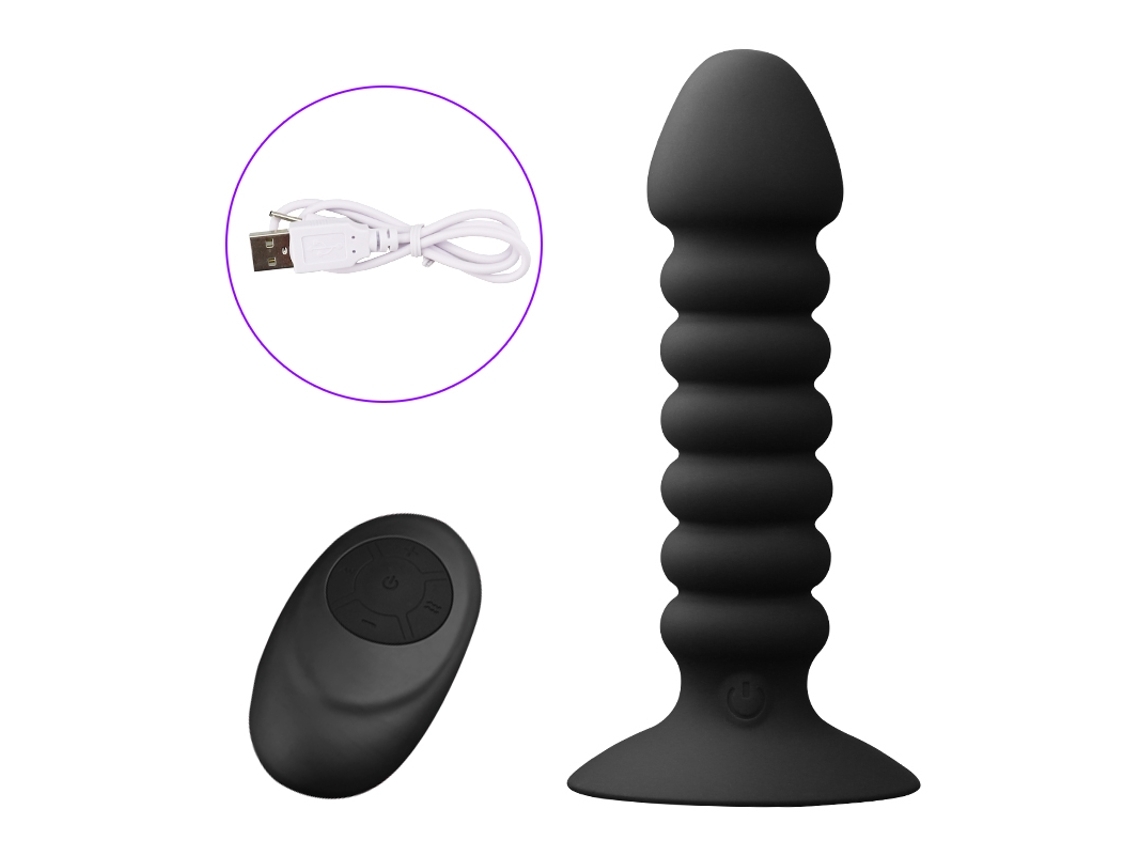 Remote Control Vibrator With Suction Cup For Women, Black