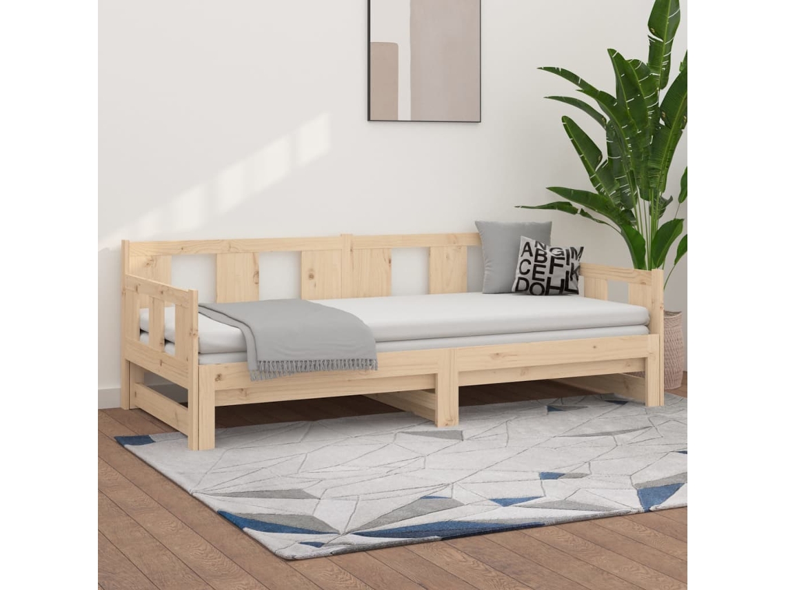 Pull-out Day Bed, Pull-out Day Beds Vidaxl Marrom Madeira De Pinho (90 X 190 Cm)