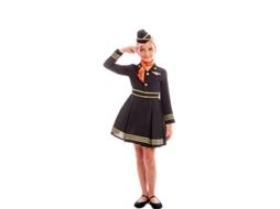 Fato de Menina PARTILANDIA Comissário de Bordo Elegante com Chapéu (Tam.: 3-4 anos)