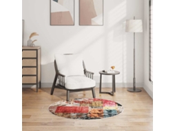 Vidaxl Tapete Lavável Φ120 Cm Patchwork Multicor