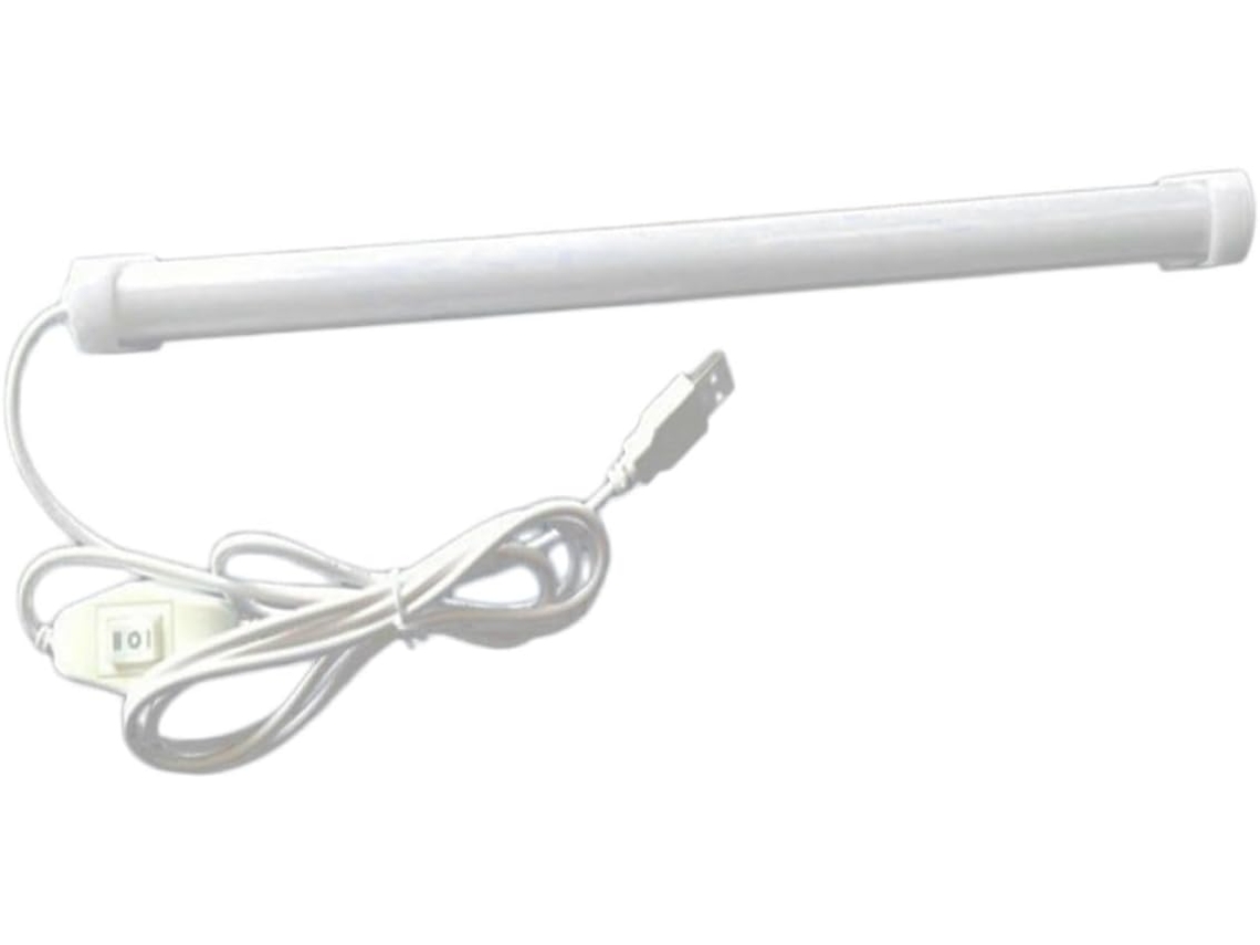 Luminária de mesa USB Alasum branca com proteção para os olhos, 12 LEDs, fácil de instalar com fita adesiva dupla face.