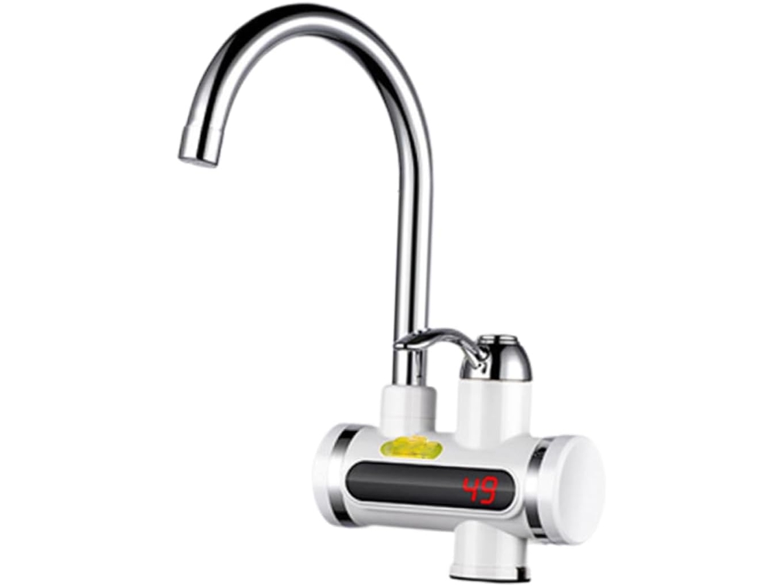 Torneira Misturadora Para Pia De Cozinha Com Visor Digital Led E Aquecedor De Água.
