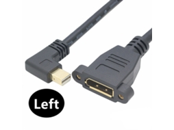 Cabo adaptador DisplayPort, DP fêmea para Mini DP macho, com orifícios duplos de funcionamento, suporta saída de resolução QXGA 2560x1600.