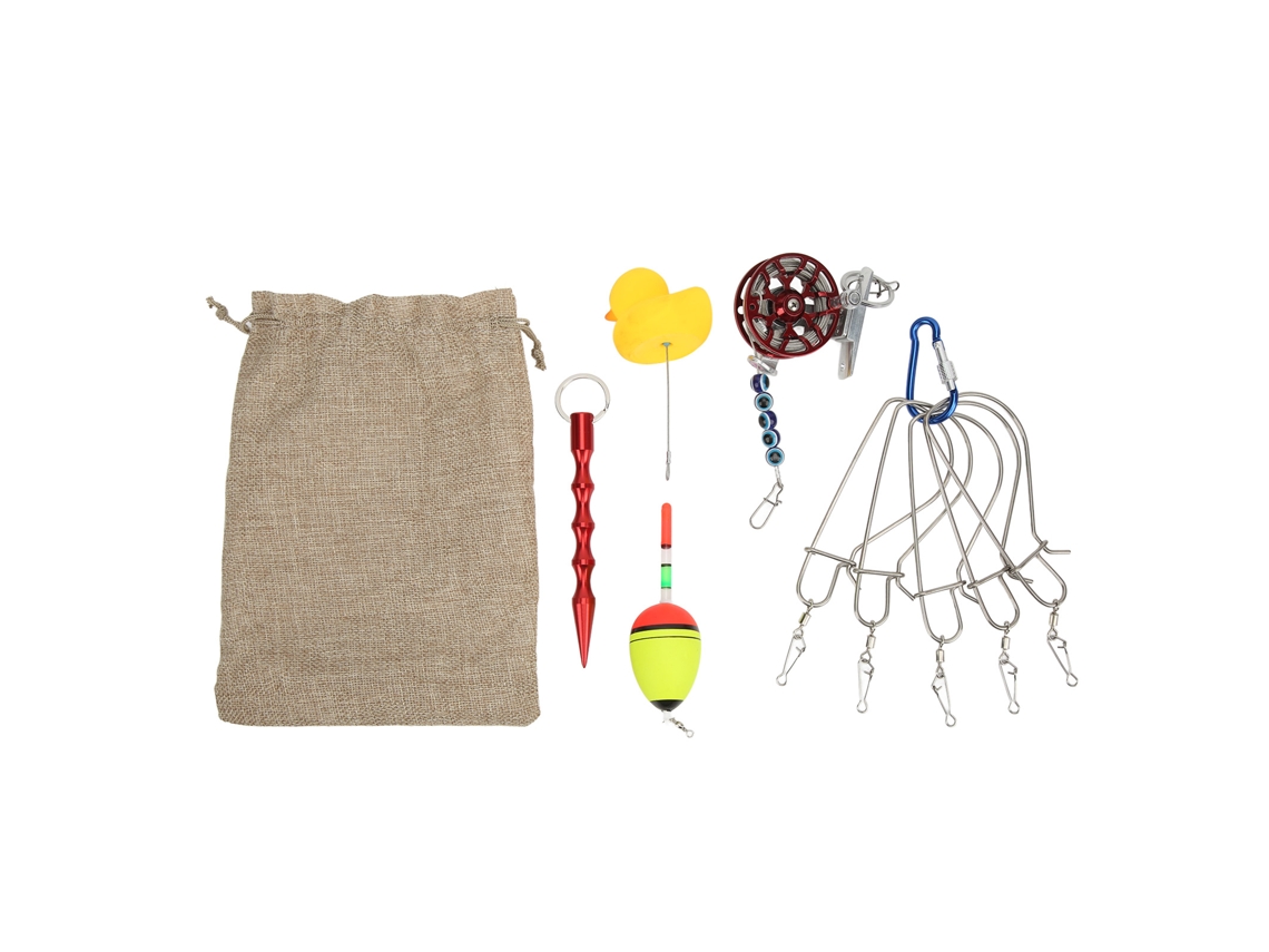 Stringer de Peixe com 5 Fechos Aço Flutuador Reel