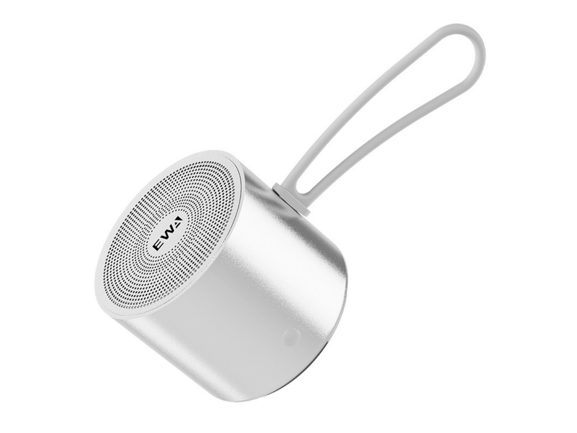 Mini Altifalante Bluetooth Sem Fios Compacto Portátil Compatível Com Telemóveis Som Premium Subwoofer Graves Profundos Cor Prateado