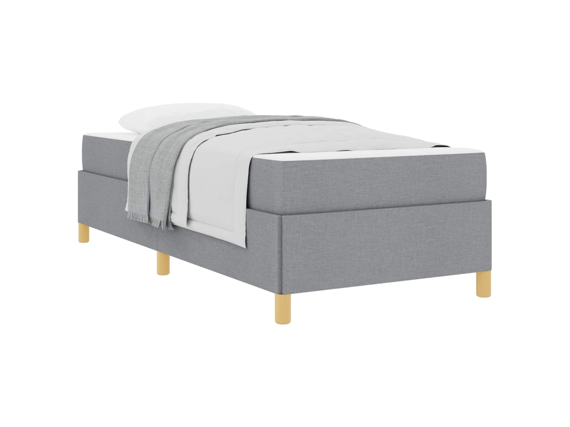 Estrutura da Cama Cinzento claro 100 X 200 Cm Tecido MAISON EXCLUSIVE